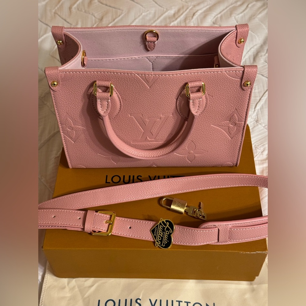 Lulu Tote embossed all pink. New. Designer inspired.